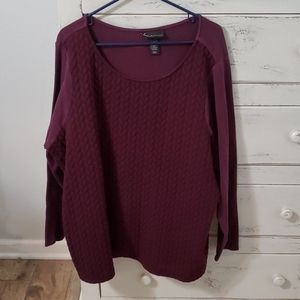 Lane Bryant maroon long sleeve shirt